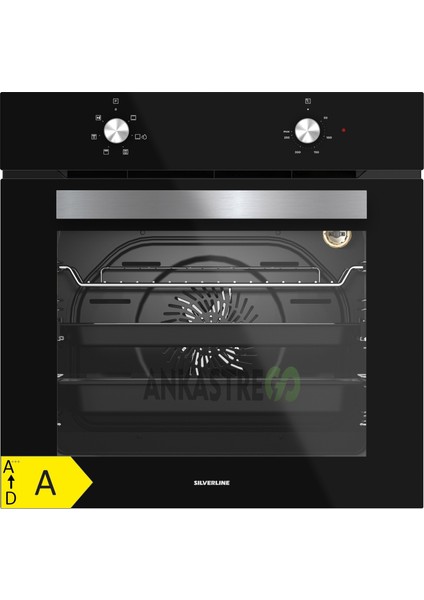 BO6501B01 - CS5349B01 - 3457 Soho 60 - MW9018B01 Siyah Cam Ankastre Set
