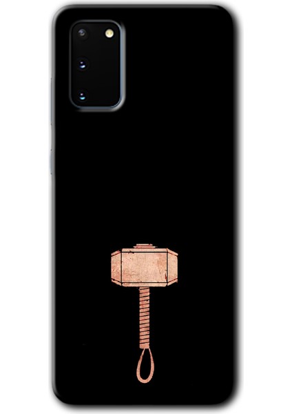 Galaxy S20 Kılıf Hd Desen Baskılı Arka Kapak + Kırılmaz Cam - Thor Çekiç