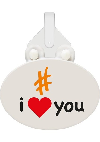 I Love You Beyaz Charm Ayakkabı Aksesuarı