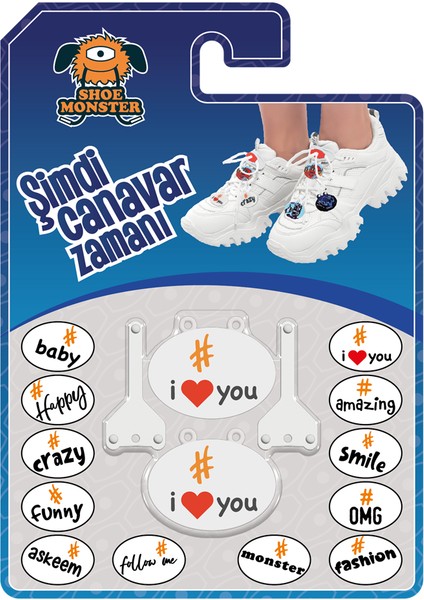 I Love You Beyaz Charm Ayakkabı Aksesuarı fırsatları