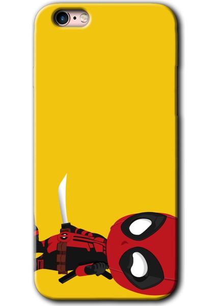 iPhone 6s Plus Kılıf Hd Desen Baskılı Arka Kapak + Kırılmaz Cam - Deadpool 6