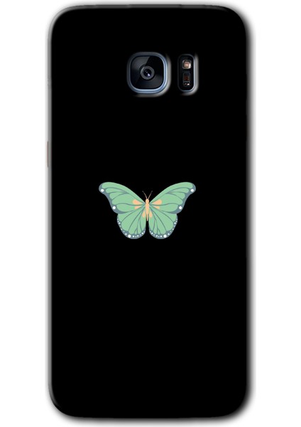 Galaxy S7 Edge Kılıf Hd Desen Baskılı Arka Kapak + Kırılmaz Cam - Butterfly Tree