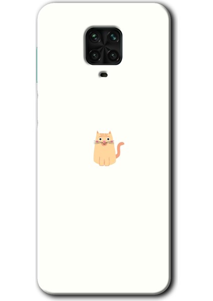 Redmi Note 9 Pro Kılıf Hd Desen Baskılı Arka Kapak + Kırılmaz Cam - Cat Minimalism
