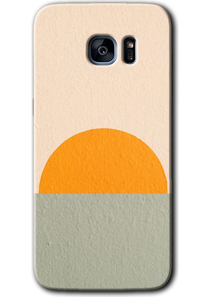Galaxy S7 Edge Kılıf Hd Desen Baskılı Arka Kapak + Kırılmaz Cam - Color Wall