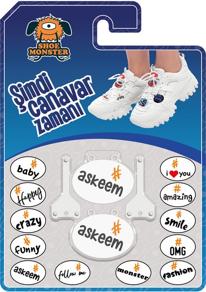 Askeem Beyaz Charm Ayakkabı Aksesuarı fırsatları