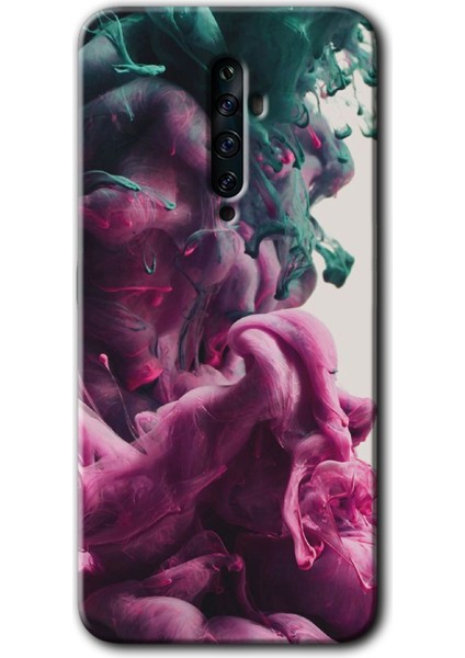 Oppo Reno 2z Kılıf Hd Desen Baskılı Arka Kapak + Kırılmaz Cam - Liquid Cloud