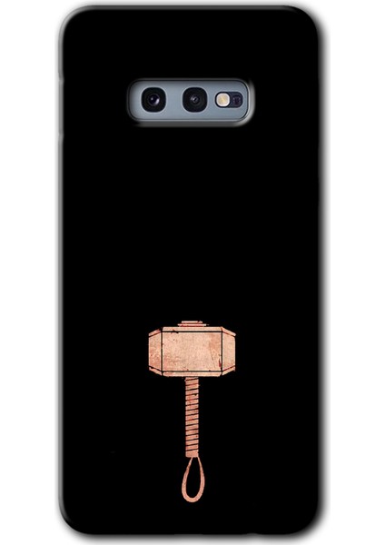 Galaxy S10E Kılıf Hd Desen Baskılı Arka Kapak + Esnek Nano Cam - Thor Çekiç