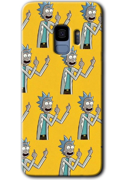 Galaxy S9 Kılıf Hd Desen Baskılı Arka Kapak + Kırılmaz Cam - Rick Felsefesi