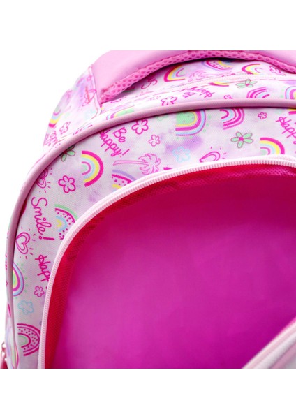 2 Bölmeli Soft Rainbow Pembe Okul Sırt Çantası (MU-6696) modelleri