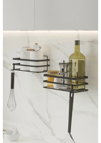 Dalga Desen 2 Katlı Düz Banyo Rafı Screw It Modern Tasarım Paslanmaya Ultra Dayanıklı