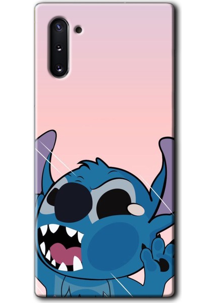 Galaxy Note 10 Kılıf Hd Desen Baskılı Arka Kapak + Kırılmaz Cam - Stitch