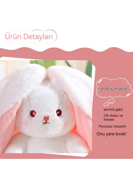 Yingnuo Havuç Tavşan 18 cm  Peluş Oyuncak - Turuncu (Yurt Dışından)