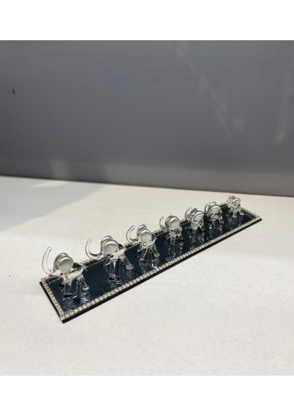 7'li Taşlı Kristal Fil Gümüş modelleri