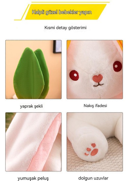 Yingnuo Çilek Tavşan 70cm Peluş Oyuncak - Pembe (Yurt Dışından)