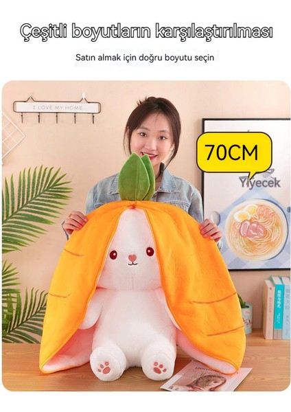 Yingnuo Çilek Tavşan 70cm Peluş Oyuncak - Pembe (Yurt Dışından)