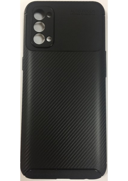 Oppo Reno 4 Karbon Görünümlü Dayanıklı Lüx Silikon Kılıf