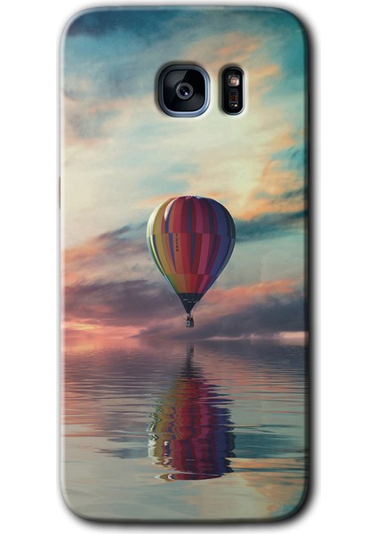Galaxy S7 Edge Kılıf Hd Desen Baskılı Arka Kapak + Kırılmaz Cam - Zeplin