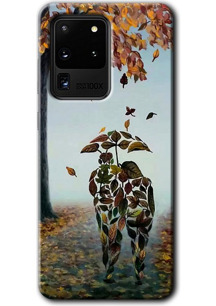 Galaxy S20 Ultra Kılıf Hd Desen Baskılı Arka Kapak + Kırılmaz Cam - Doğadan Aşk
