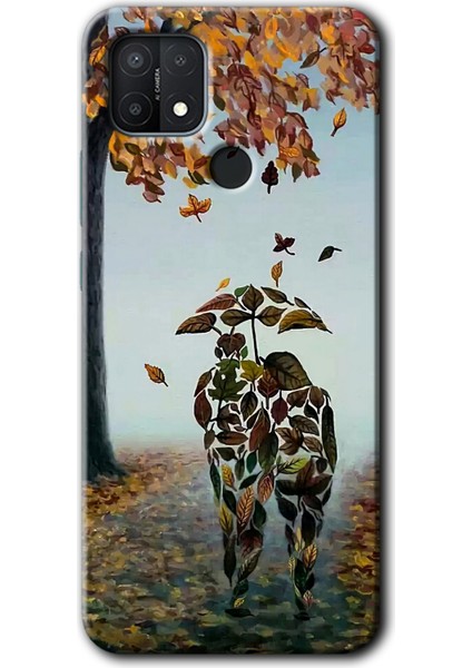 Oppo A15 Kılıf Hd Desen Baskılı Arka Kapak + Kırılmaz Cam - Doğadan Aşk