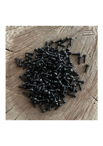 Siyah Renk Mini Sac Vidası Menteşe Vidası Tavla Klips Vidası 2,9*9,5mm 1pk