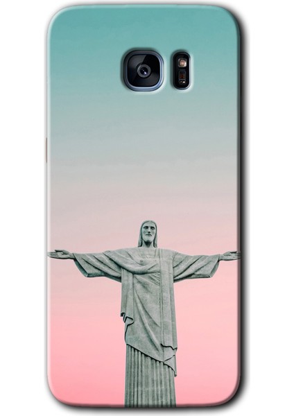 Galaxy S7 Edge Kılıf Hd Desen Baskılı Arka Kapak + Kırılmaz Cam - Rio