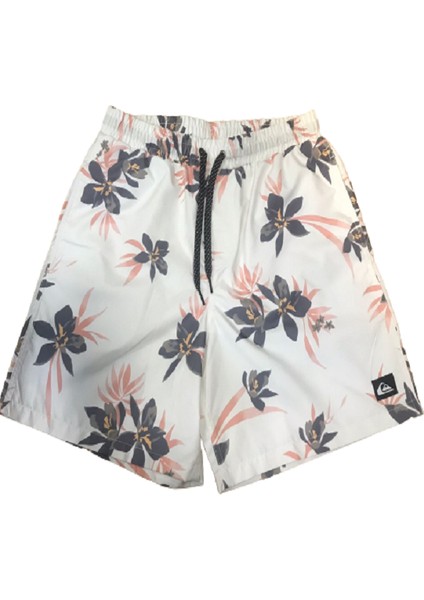 Erkek Volley Short Çiçek Desenli Deniz Şortu EQYJV04002