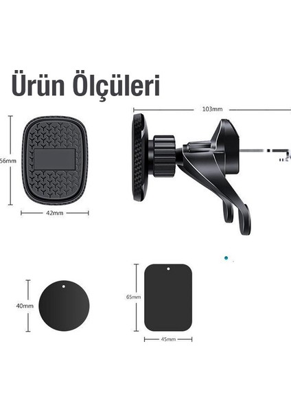 Oto Araç Havalandırma Klima Bölmesi Manyetik Araç Içi Telefon Tutucu ALL-36316