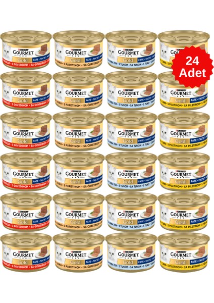 Karışık Kıyılmış Kedi Konserve Maması 85 gr 24 Adet