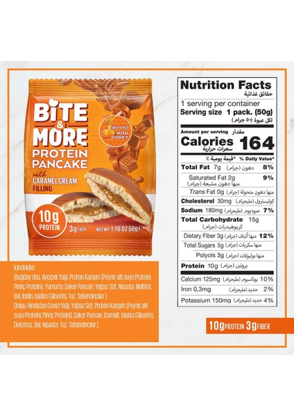 Bite & More Protein Pancake 50 Gr. - Caramel Cream