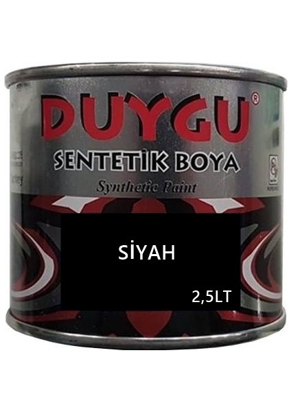 Sentetik Boya Siyah 1 Galon 2,85 kg Ağırlık 2.5 Lt Hacim