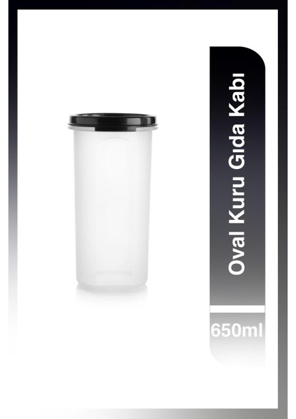 Oval Kuru Gıda Kabı 3 / 650 ml