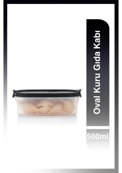 Oval Kuru Gıda Kabı-1 500ML