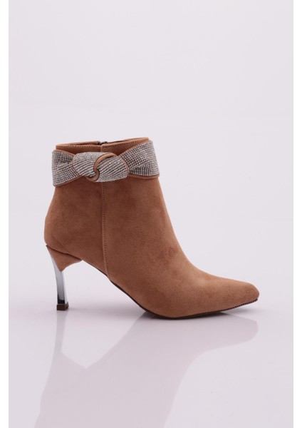 K100-22K Kadin Silver Taşli Topuklu Bot