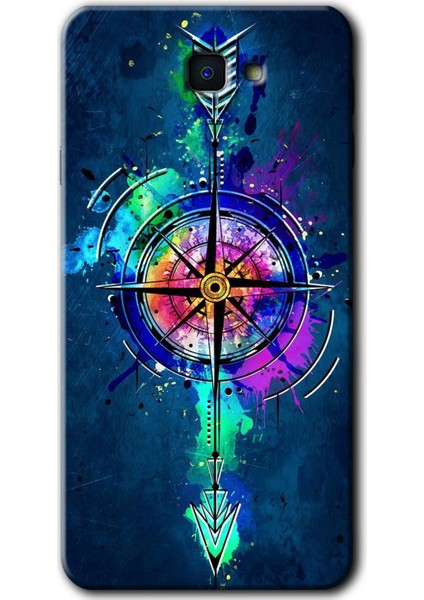 Galaxy J7 Prime Kılıf Hd Desen Baskılı Arka Kapak - Gizemli Pusula