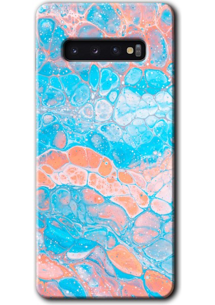 Galaxy S10 Kılıf Hd Desen Baskılı Arka Kapak - Bubbles 1