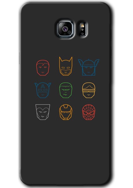 Galaxy Note 5 Kılıf Hd Desen Baskılı Arka Kapak - Avengers Minimalism