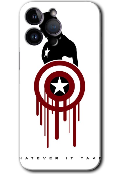 iPhone 14 Pro Max Kılıf Hd Desen Baskılı Arka Kapak - Captain Amerika