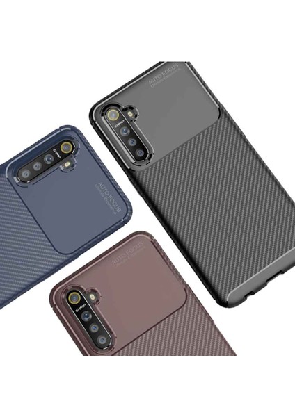 Realme Xt Karbon Desenli Negro Silikon Kılıf