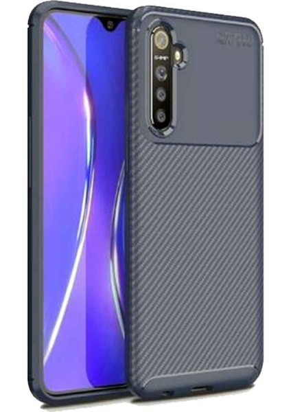 Realme Xt Karbon Desenli Negro Silikon Kılıf