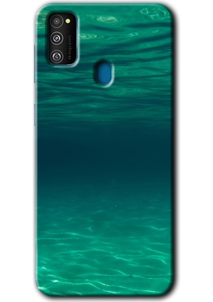 Galaxy M21 Kılıf Hd Desen Baskılı Arka Kapak - Derin Deniz