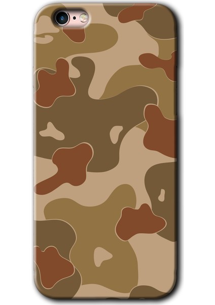 iPhone 6s Plus Kılıf Hd Desen Baskılı Arka Kapak + Kırılmaz Cam - Kamuflaj 10
