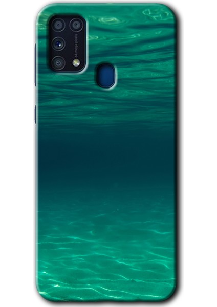Galaxy M31 Kılıf Hd Desen Baskılı Arka Kapak + Esnek Nano Cam - Derin Deniz