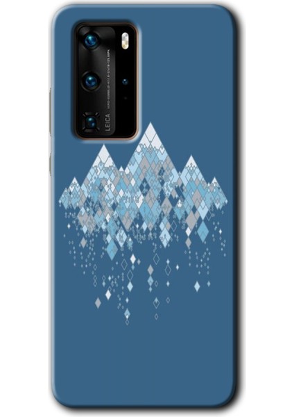 Huawei P40 Pro Kılıf Hd Desen Baskılı Arka Kapak + Kırılmaz Cam - Iceberg