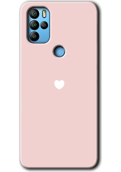 General Mobile Gm 21 Pro Kılıf Hd Desen Baskılı Arka Kapak + Kırılmaz Cam - Sade Kalp