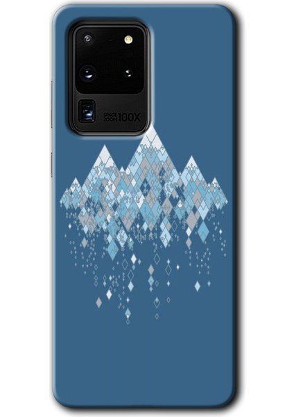 Galaxy S20 Ultra Kılıf Hd Desen Baskılı Arka Kapak + Kırılmaz Cam - Iceberg