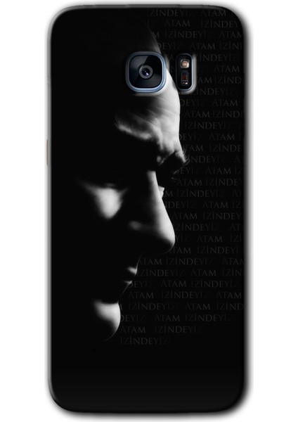 Galaxy S7 Edge Kılıf Hd Desen Baskılı Arka Kapak + Kırılmaz Cam - Atam Izindeyiz