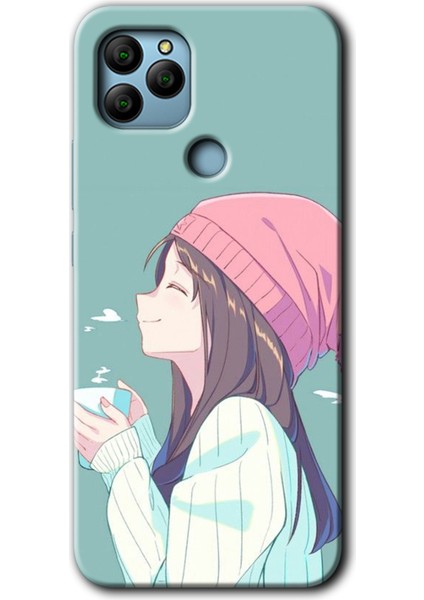 General Mobile Gm 22 Kılıf Hd Desen Baskılı Arka Kapak + Kırılmaz Cam - Happy Girl