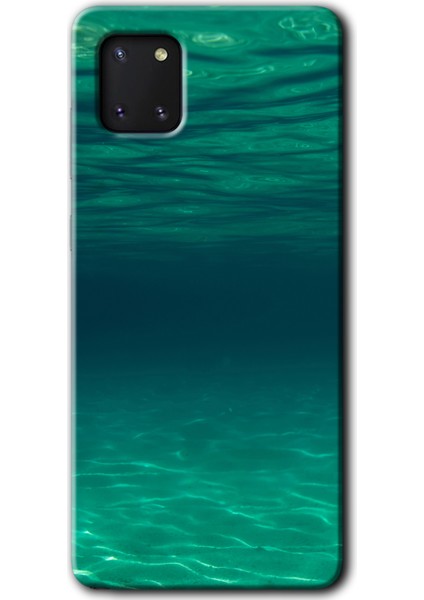 Galaxy Note 10 Lite Kılıf Hd Desen Baskılı Arka Kapak + Kırılmaz Cam - Derin Deniz