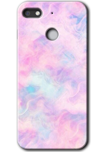 General Mobile Gm 8 Go Kılıf Hd Desen Baskılı Arka Kapak + Esnek Nano Cam - Pembe-Duman