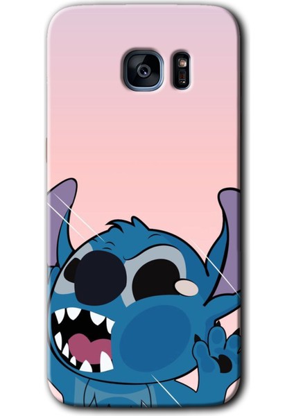 Galaxy S7 Edge Kılıf Hd Desen Baskılı Arka Kapak - Stitch